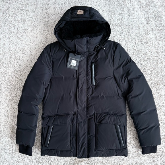 NWT MACKAGE Men’s Black Puffer Down Coat . Size M - Picture 1 of 12